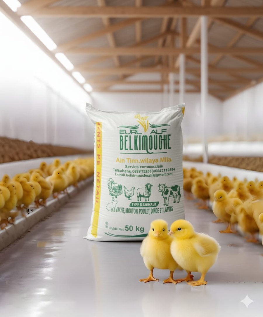 Sac d'aliment ALF BELKIMOUCHE avec poussins